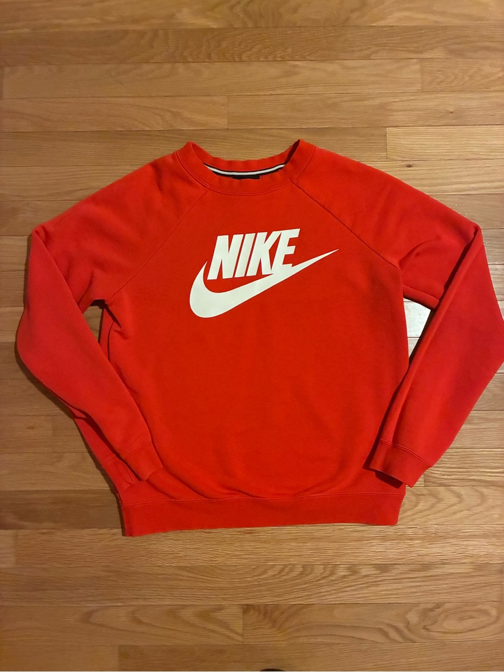 Nike Red Crewneck Sweatshirt with White Swoosh